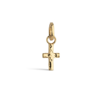 Enamel Kors charm i forgyldt sølv - C015G